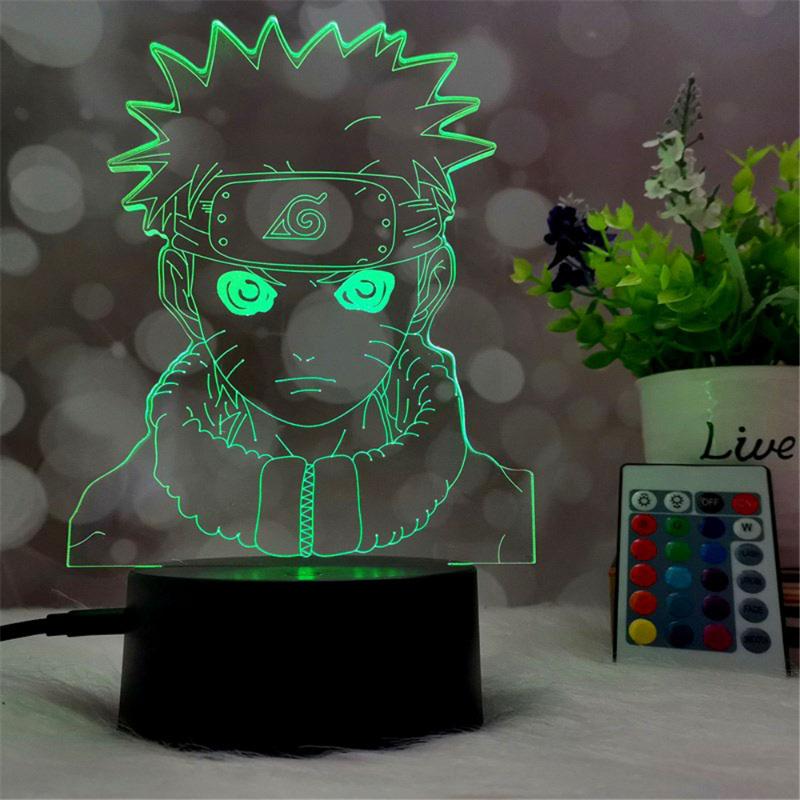 Night Lights Anime LED Room Lamp for Desk, USB-Powered Bedroom Decor Set, Gaming Mood Light, Cute Gift for Kids' Rooms