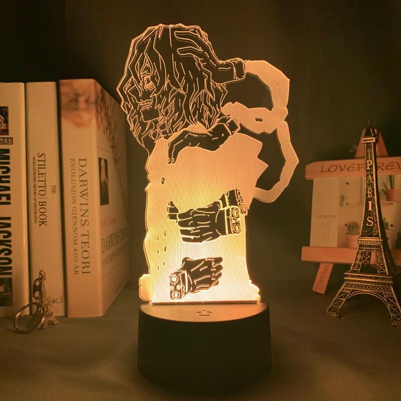 Night Lights Anime My Hero Academia Tomura Shigaraki LED Bedside Lamp for Room Decor and Gifts