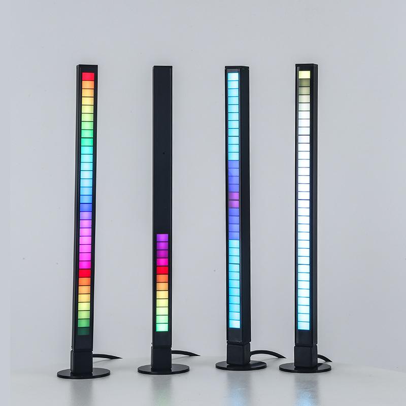 Night Lights Atmosphere Light RGB Colorful Voice-Activated Rhythm Music Car Sound Control LED Ambient Home Decoration Lamp