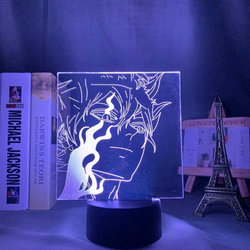 Night Lights Black Clover Anime Led Light For Home Decoration Birthday Gift Manga 3D Lamp Asta