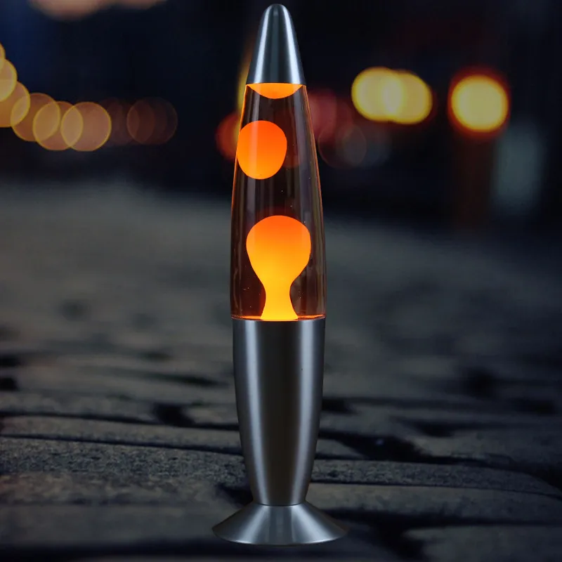 Night Lights Classic Silver-Based Lava Lamp Factory direct sales 13 inch metal bottom wax creative decorative jellyfish LL