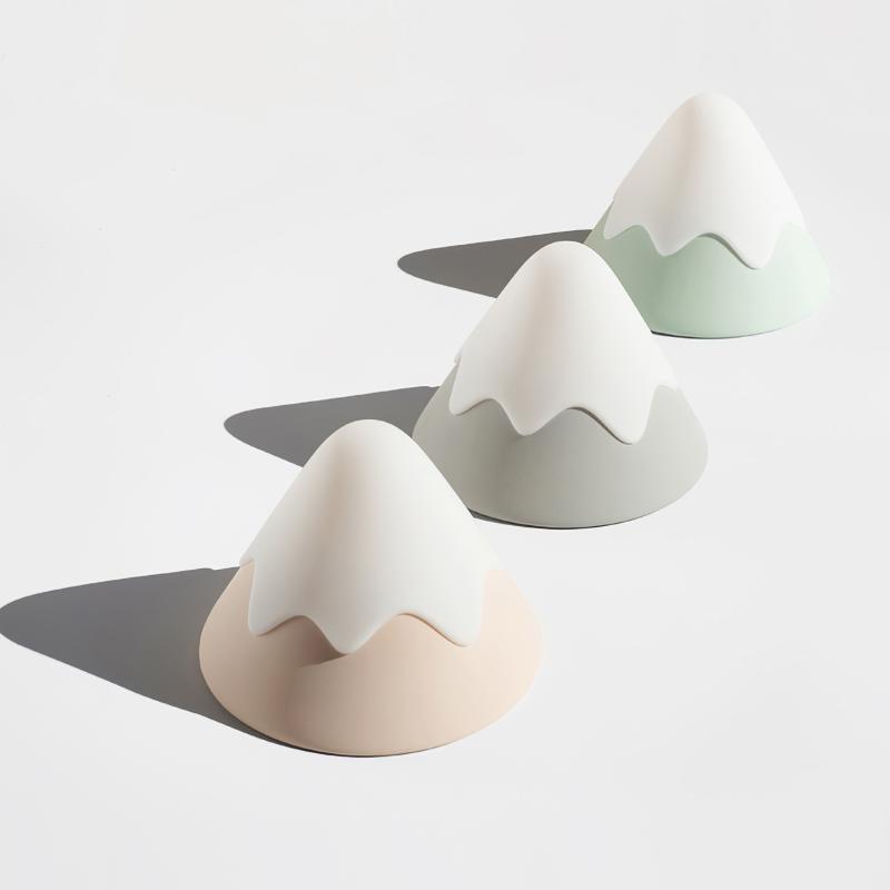 Night Lights Creative Snow Mountain Light LED Table Lamp Soft Silicone Nursery Bedside For Kids Baby Room Gifts Toys