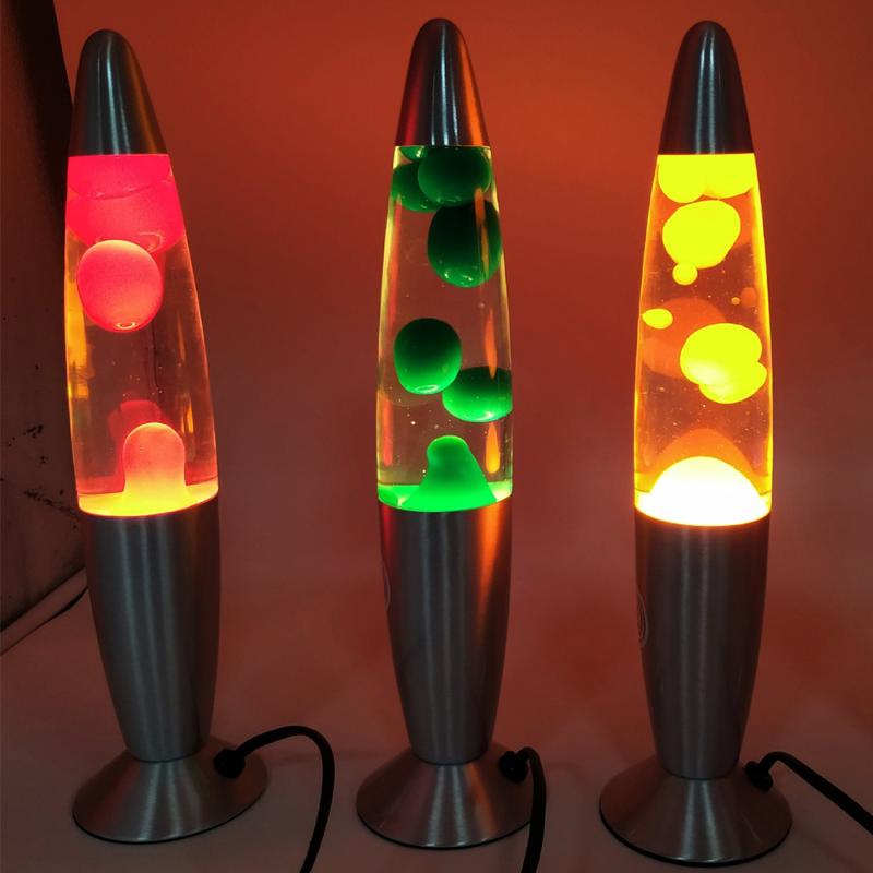 Night Lights Creative Volcano Lava Light Jellyfish LED Lamp Aluminum Alloy Home Livingroom Bedroom Decorative Kid Bedside