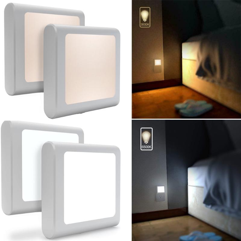 Night Lights Dimmable LED Light With Auto Dusk To Dawn Sensor, 2 Pack Plug-In For Hallway, Bedroom, Kids Room, Kitchen