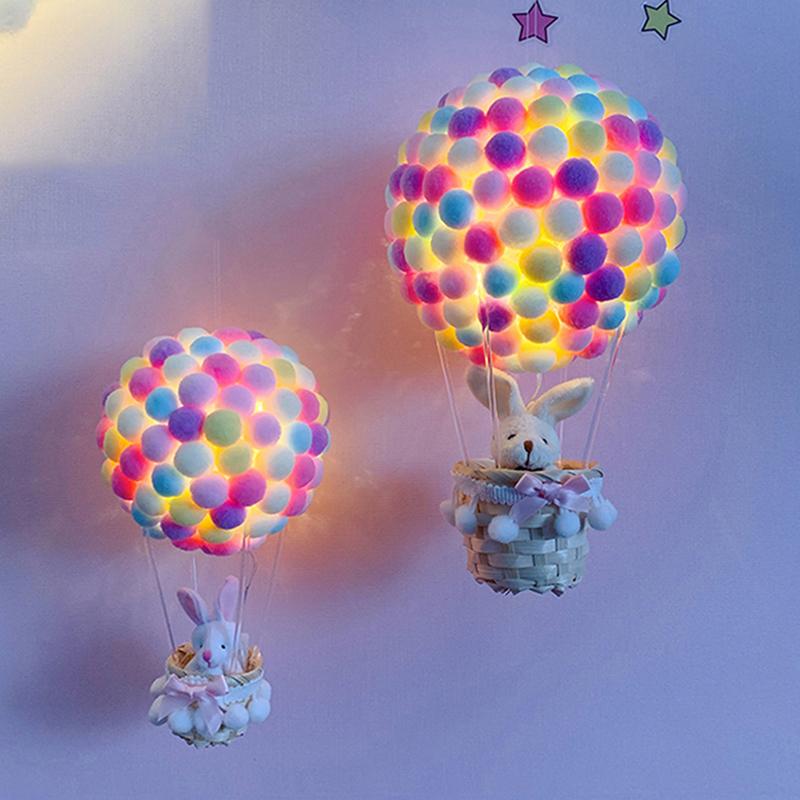Night Lights DIY Handmade Creative Light For Kids And Girl's Bedroom Decor Hanging Lamp Air Balloon Romantic Birthday Gift

Handcrafted DIY night lights for children's rooms, featuring hanging ball...
