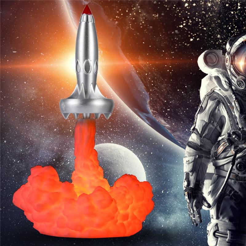 Night Lights Drop Space Shuttle Lamp And Moon Lamps In Light By 3D Print For Lovers Rocket LED Table Decor Gift

3D-printed LED night lights featuring space shuttle and moon designs, perfect as rom...