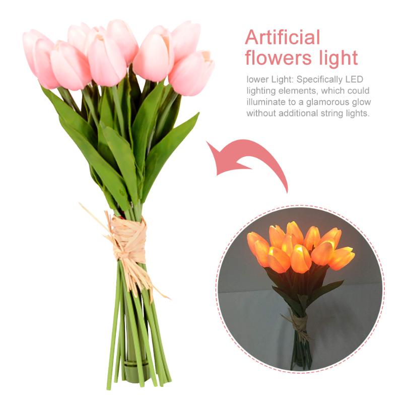 Night Lights El Garden Real Touch Home Decor Living Room Gift Table Centerpieces Wedding Tulips Artificial Flowers Bedside LED Light

LED-lit artificial tulips for home decor, perfect as centerpieces or gifts in living rooms and weddings
