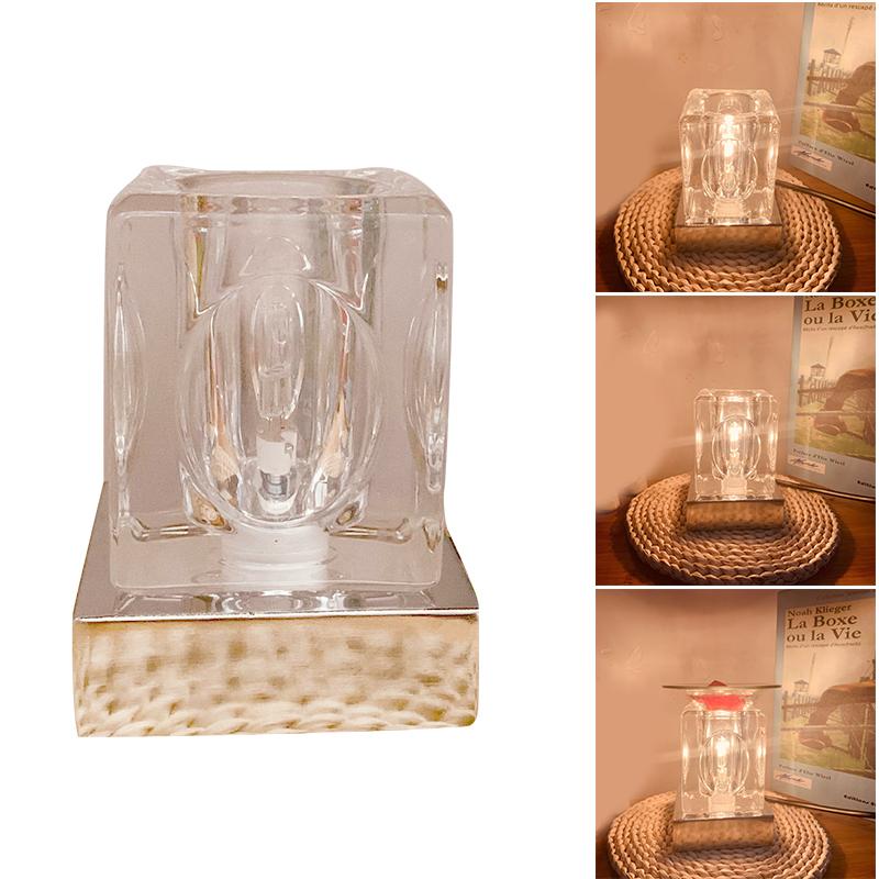 Night Lights Flameless Crystal Aroma Lamp For Home Decoration Pluggable Fragrance Light Decorative Soft Lighting Living Room