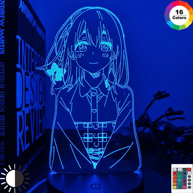Night Lights Kanojo Okarishimasu Sumi Sakurasawa LED Light For Bedroom Decor Gift Nightlight Anime Waifu 3D Lamp Rent A Girlfriend