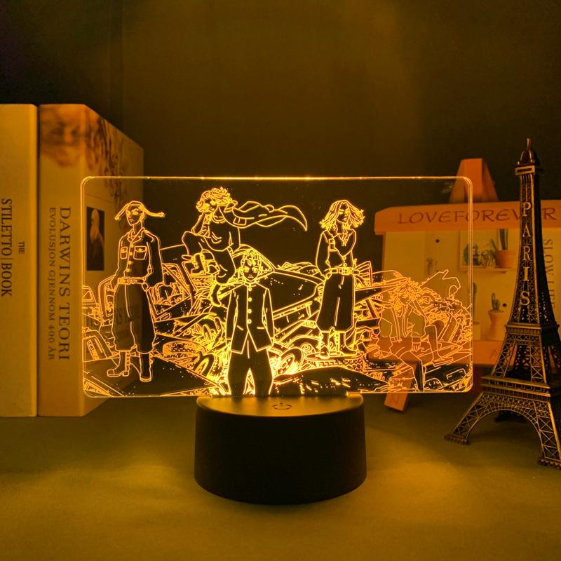 Night Lights LED Anime Tokyo Revengers Lamp for Kids' Room Decor and Birthday Gifts