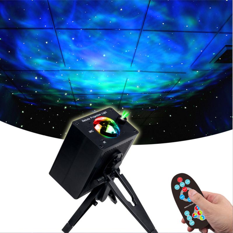 Night Lights LED Aurora Starry Sky Projection Lamp Colorful Remote Control Dreamy Rotating Romantic Water Light