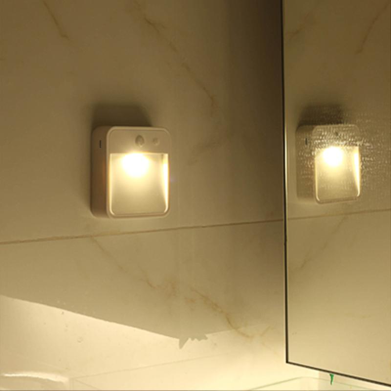 Night Lights Led Light PIR Motion Smart Sensor USB Wall Lamp Battery Operated Cabinet Corridor Bedroom Children's