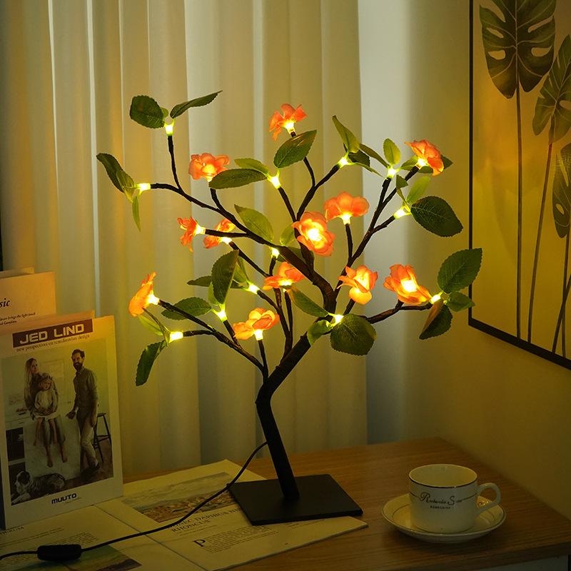 Night Lights Leds Light Bonsai Tree Lamp Plum Blossom Table Lamps Indoor Wedding Home Decoration USB Plug