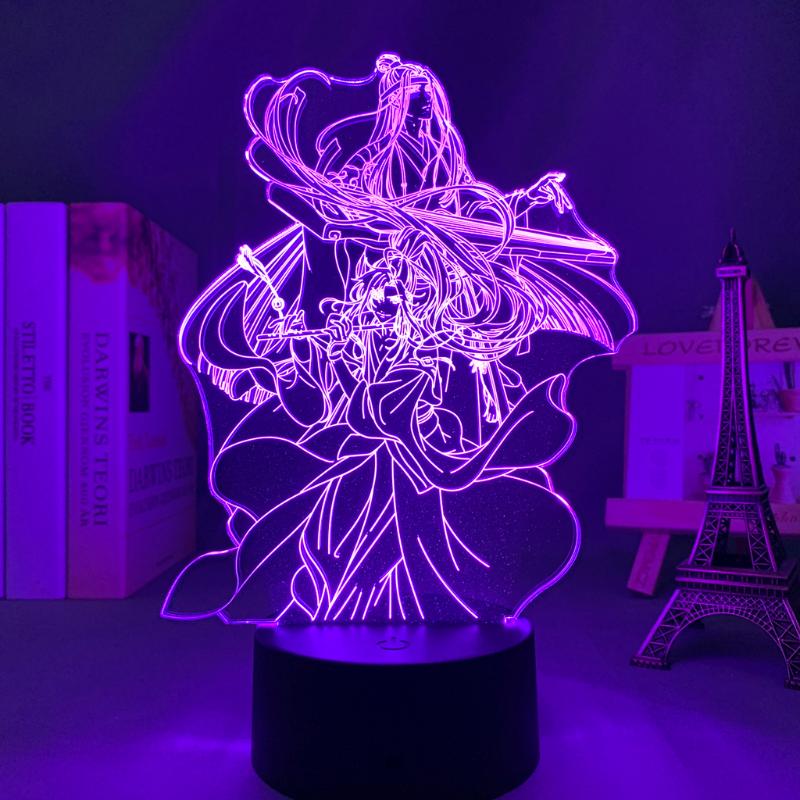 Night Lights Mo Dao Zu Shi LED Light For Kids Bedroom Decoration Birthday Gift Room Desk Acrylic MDZS 3D Lamp