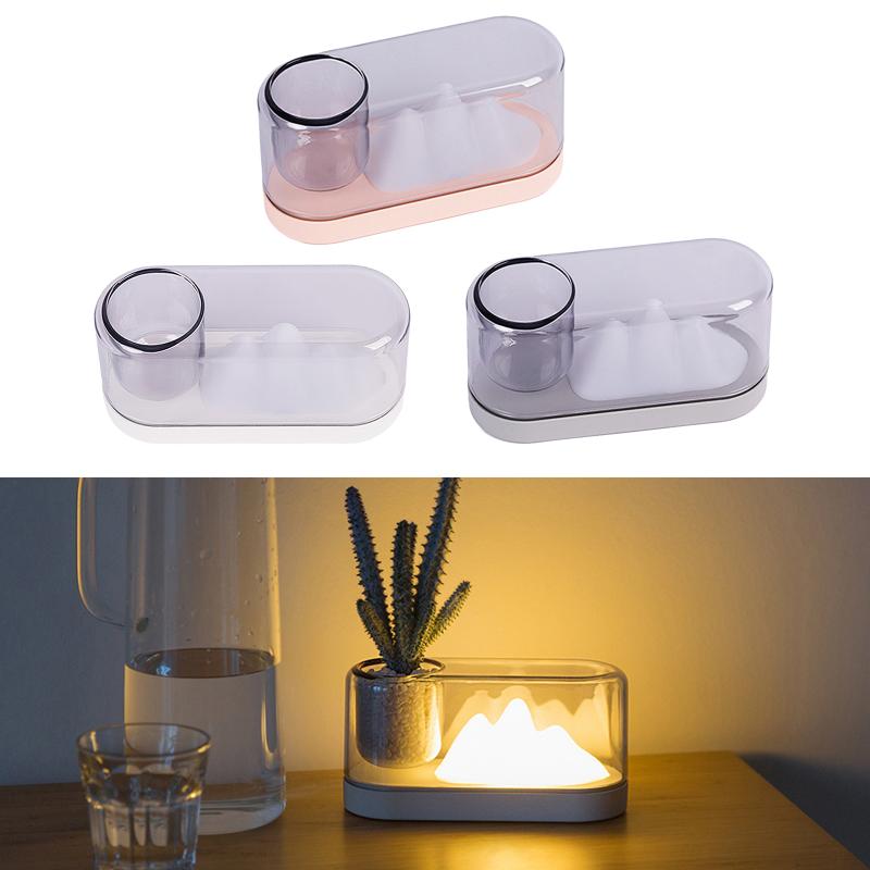 Night Lights Novelty Light Dimmable Planter Bedroom Nightlight Atmosphere Lamp