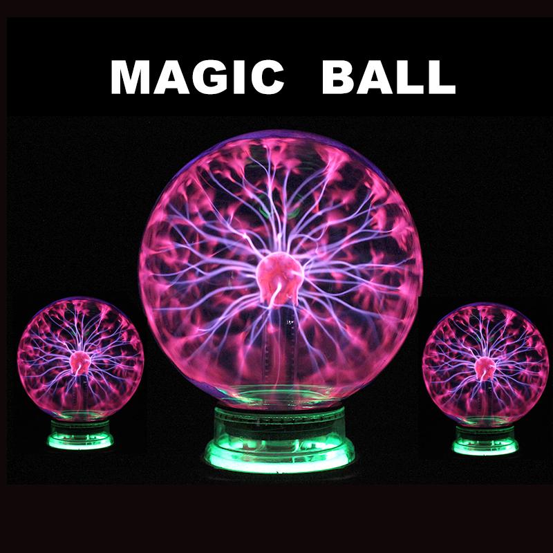 Night Lights Novelty Plasma Ball Light 3 Inch Christmas Kids Gift Glass Lamp Party Decor Table