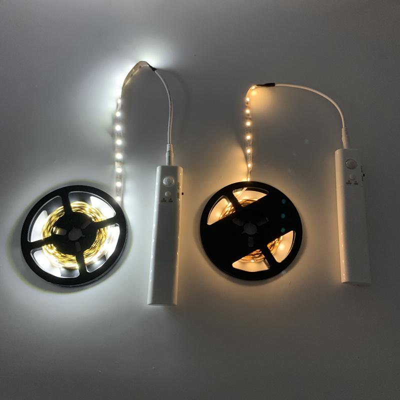 Night Lights PIR Wireless Motion Sensor LED Strip with USB 5V Power for TV Backlight, Bedside, and Stair Lighting