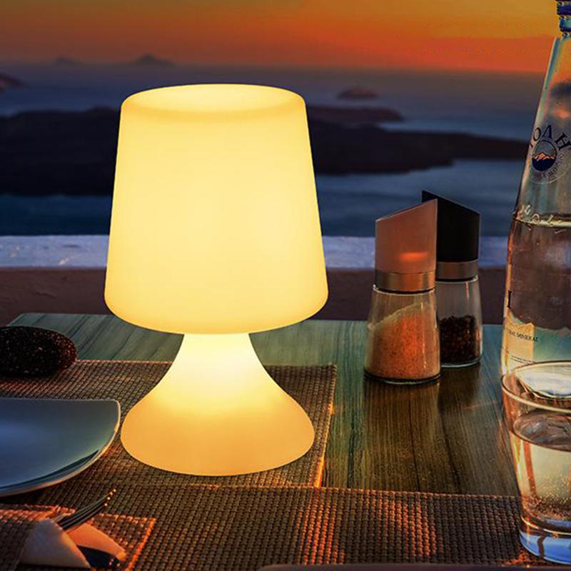Night Lights Restaurant Table Lamp with Multicolor Remote Control, Rechargeable LED Bar for Dining Room, Desk, and Bedroom Decor