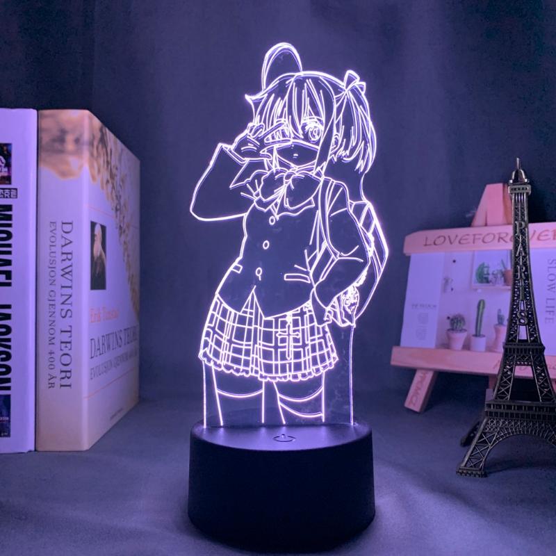 Night Lights Rikka Takanashi LED Bedside Lamp for Anime Fans Inspired by Love Chunibyo