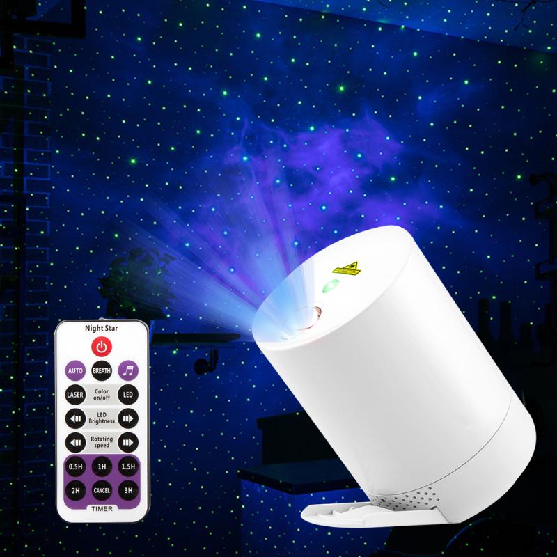 Night Lights Rotation LED Water Wave Lamp Party Decor Starry Sky Projector USB Light For Kids Adults Bedroom Year Gift