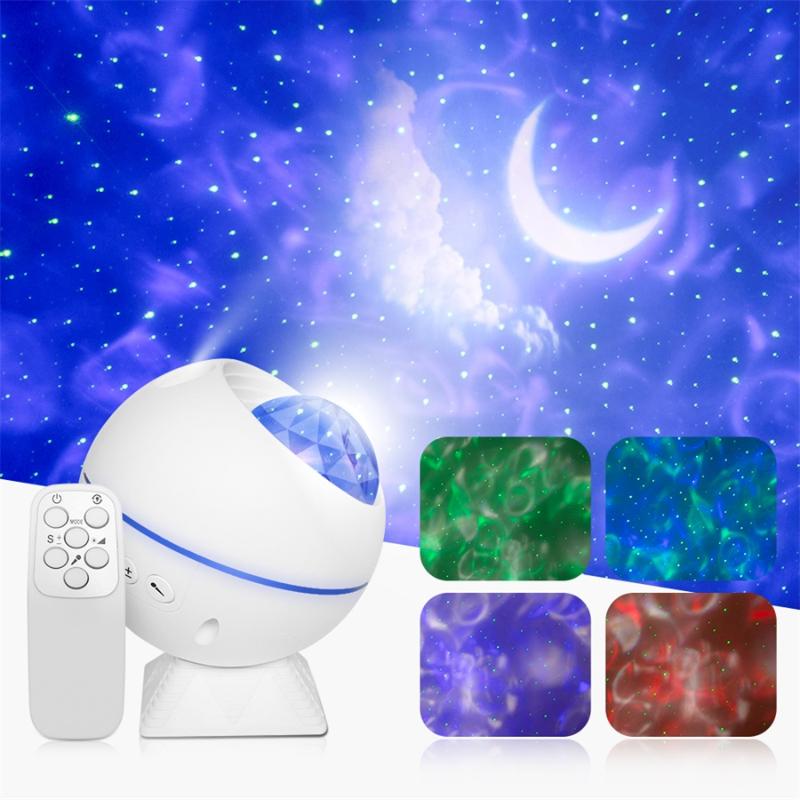 Night Lights Star Projector Light Mini Ball Sky Moon Galaxy Ocean Projection Lamp Bedroom With Remote Control