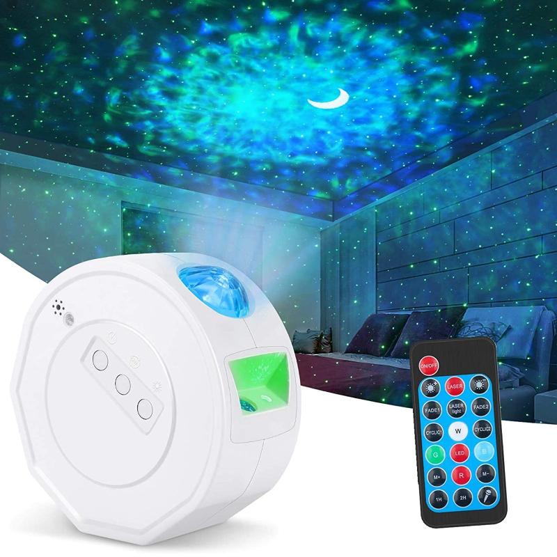 Night Lights Starry Galaxy Projector Led Sky Bluetooth Speaker Colorful Lamp Christmas Party Decoration Year 2022 Gift