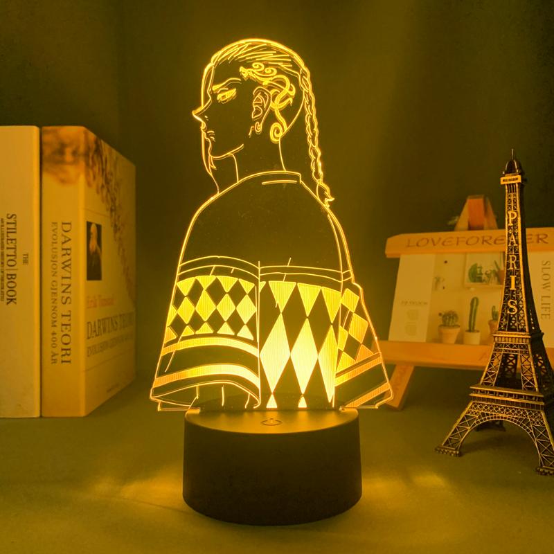 Night Lights Tokyo Revengers Draken LED Lamp For Child Bedroom Decor Light Birthday Gift Room Table Anime 3D