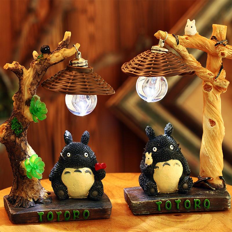 Night Lights Toy LED Light Anime Cat Totoro Action Figure Model Kid Birthday Gift Bedroom Decor Children's Lamp Student Gifts