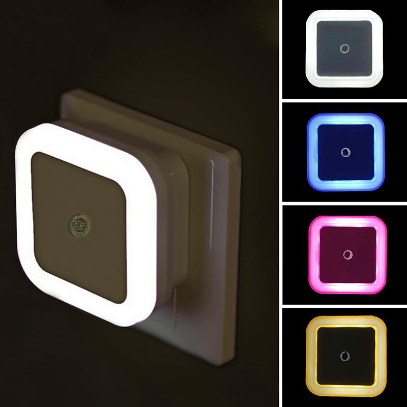 Night Lights Wireless Light Sensor LED EU US Plug Mini Square For Baby Living Room Bedroom Corridor Nightlight Lamp