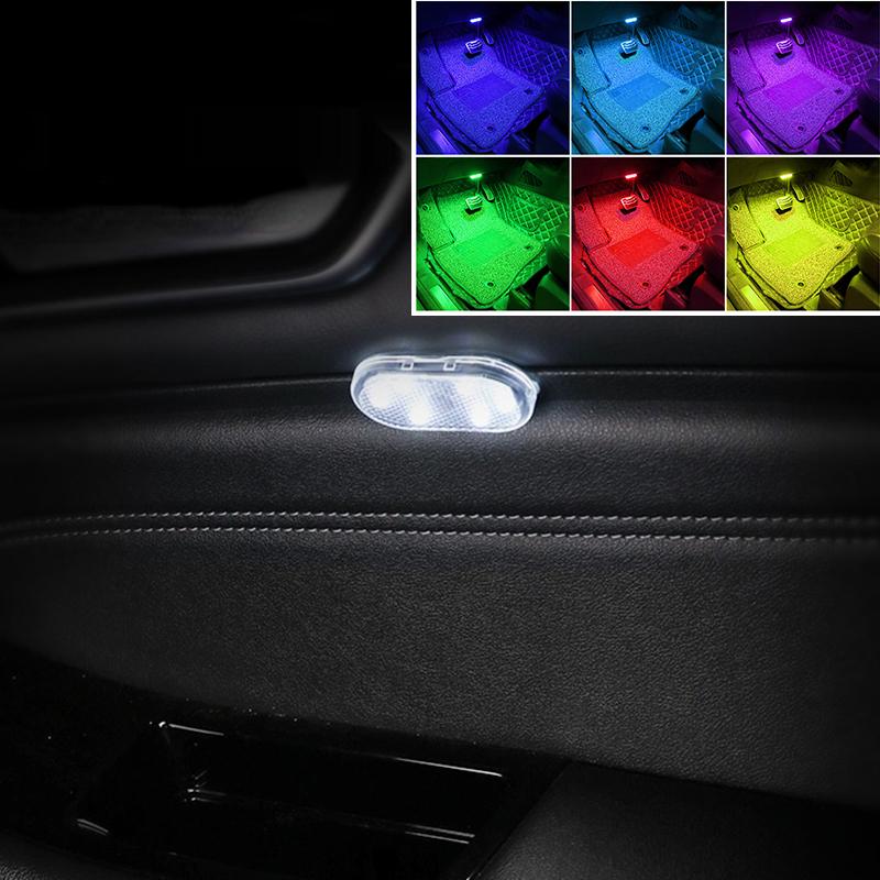 Night Lights ZHIYU 2 Pcs Portable USB Rechargeable Car LED Touch Light Mini Interior Reading 3pcs