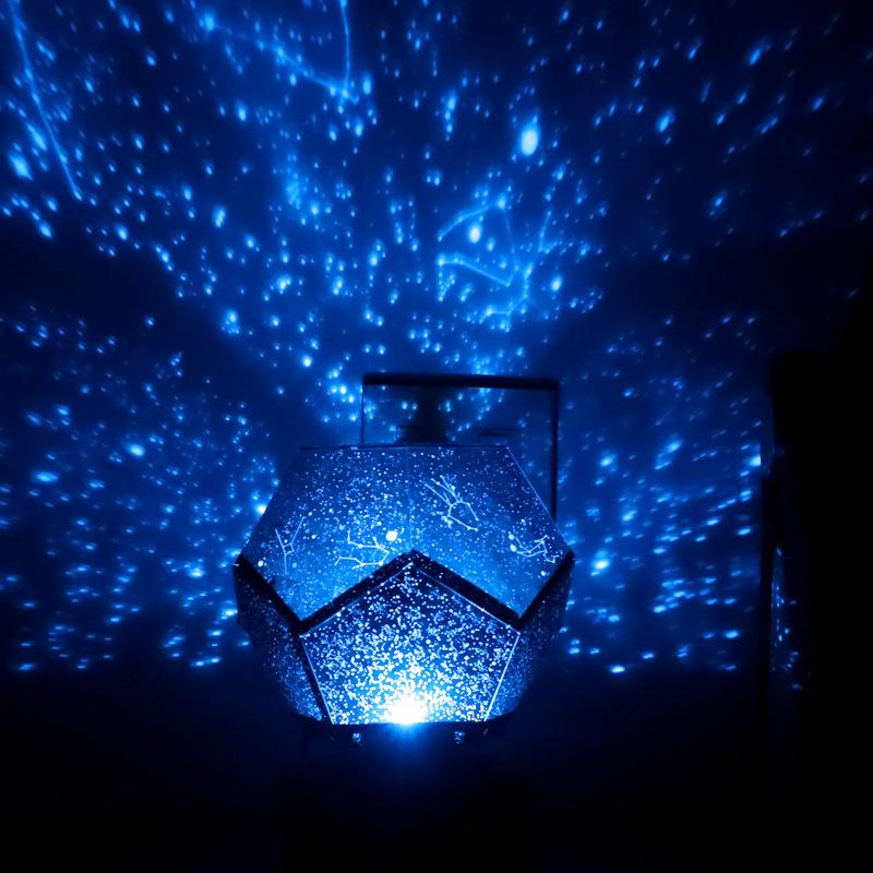 Night sky projector lamp with starry LED effects for home planetarium and birthday gifts