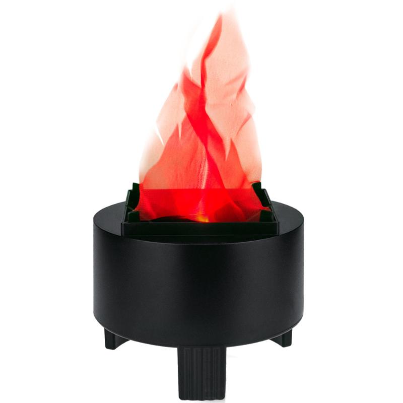 Nighttime Halloween decorations featuring electronic LED brazier with realistic flickering flame effect, 220V powered