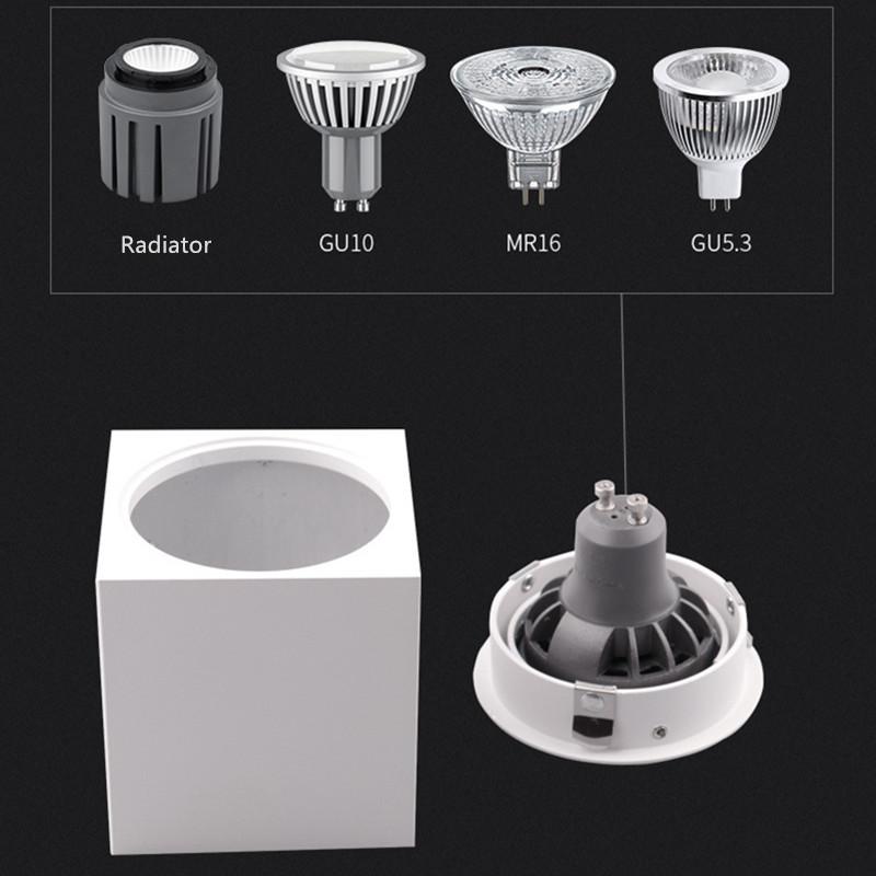 Nordic ceiling-mounted GU10 downlight fixture for rooms, corridors, halls, and foyers