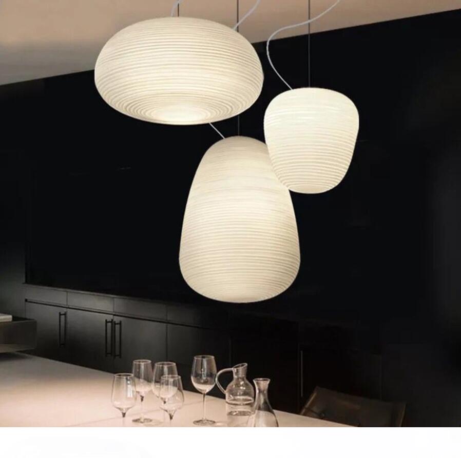 Nordic Creative Foscarini RITUALS White Glass LED E27 Pendant Light For Dining Room Living Room Bar Restaurant Ac 80-260v