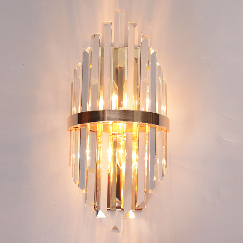 Nordic crystal wall lamps for living rooms, restaurants, villas, hotels, stairways, bedrooms, and home decor