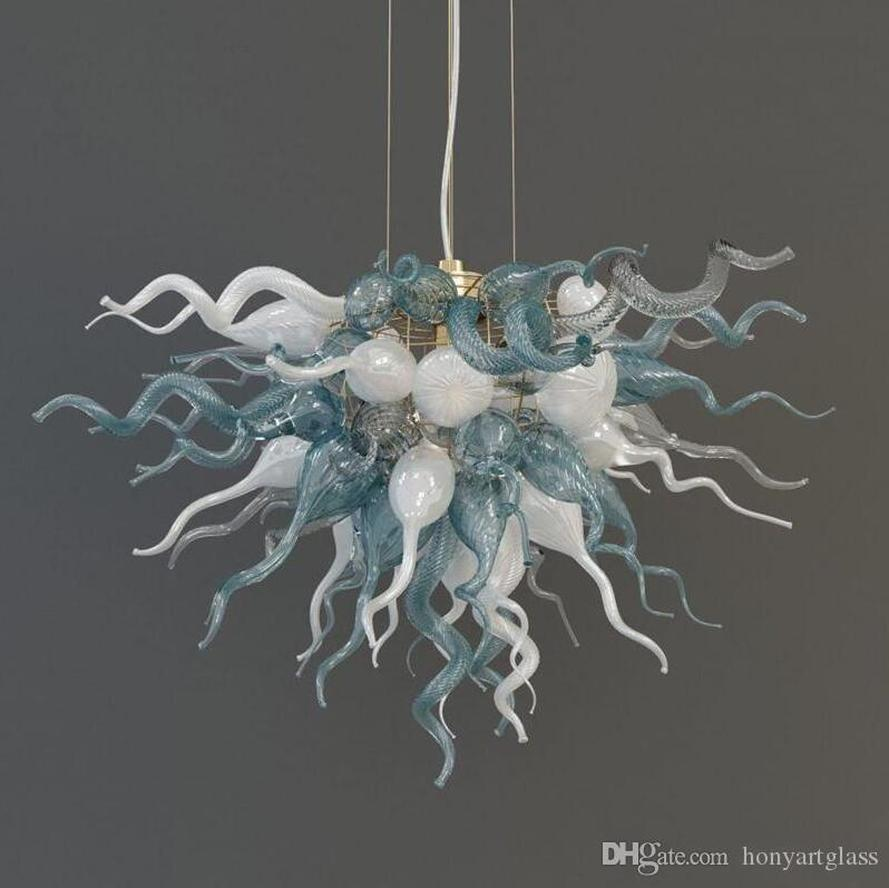 Nordic Light Blue Blow Glass Chandeliers New Item White Europe Style Modern Art Chandelier

Modern European-style blue glass blown art chandelier in Nordic light design