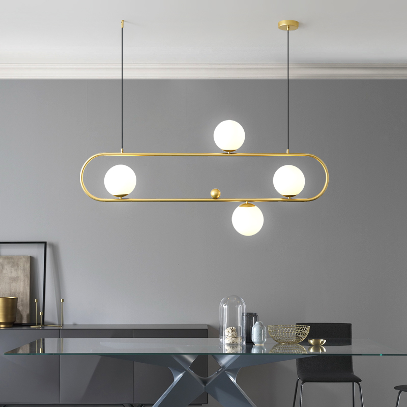 Nordic minimalist pendant light with creative glass design for stylish dining or bar decor