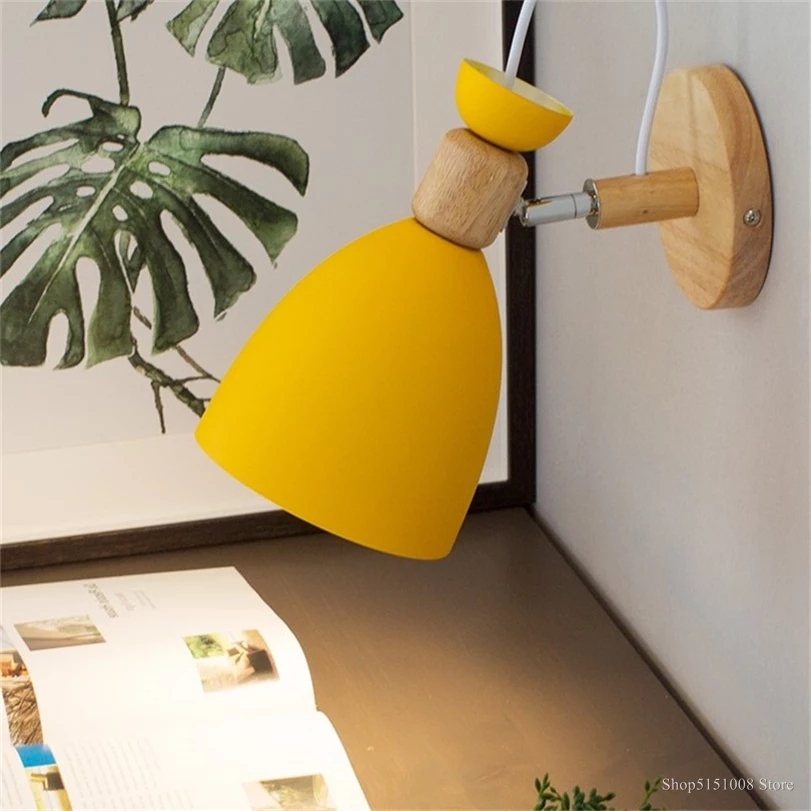 Nordic Wall Lamp Modern LED Wooden Sconce Lighting Bedside Bedroom Living Room Home Bar Macaron Light Fixtures E27

Modern LED wooden wall sconce with Nordic design for bedroom, living room or home bar lighting featuring E27 macaron fixtures
