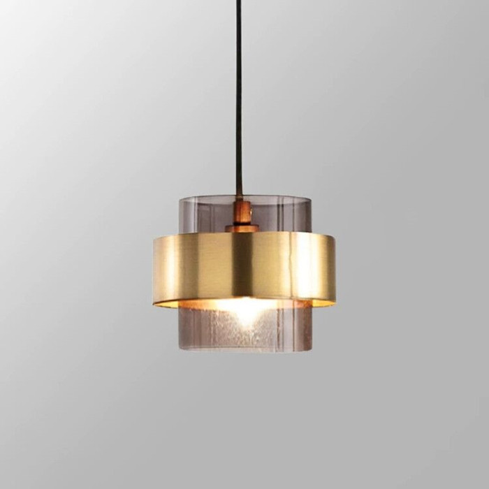 Nordic-inspired chandelier with glass pendants, ideal for restaurants, bars, and cafes, featuring a creative gold and wrought iron design, model F-PL1803