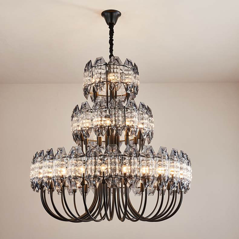 Nordic-inspired crystal chandelier lighting for modern living rooms, bedrooms, and dining areas
