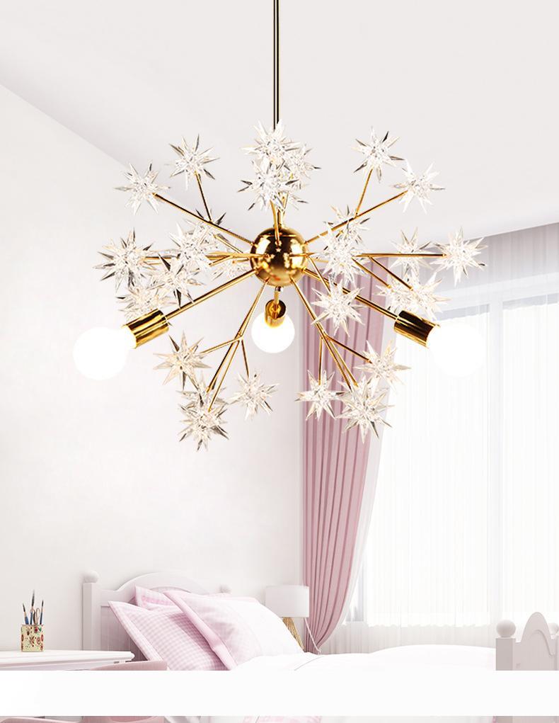 Nordic-inspired dining counter blends American country art with creative spark  

Starry bedroom chandelier enhances Nordic design aesthetics  

The study table reflects a fusion of American country and artistic creativity  

Ball-shaped lighting adds a playful touch to the Nordic dining space