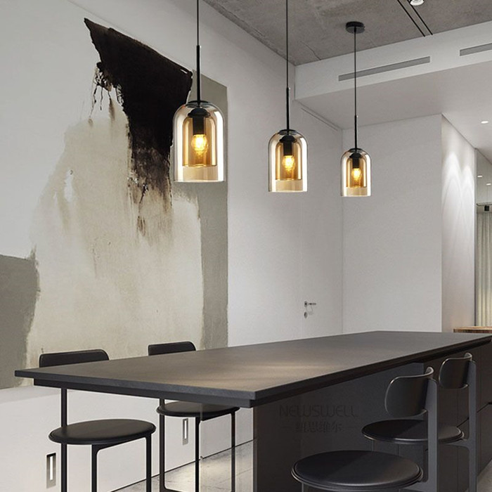 Nordic-inspired double-glazed pendant light for bedrooms, dining areas, bars, and decorative spaces, model F-PL1508S