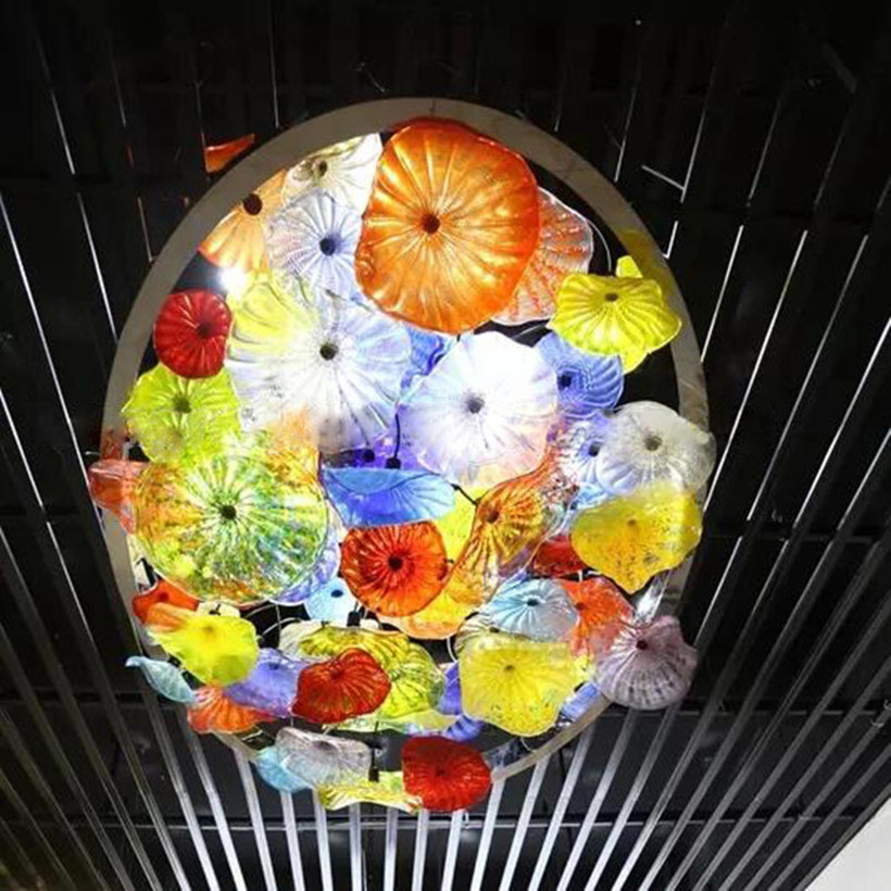 Nordic-inspired handcrafted glass pendant lamp with LED lighting for stylish home decor