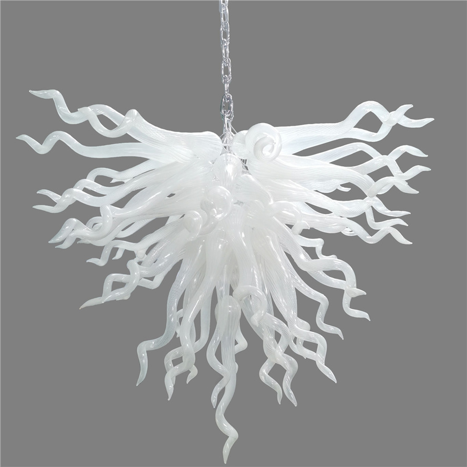 Nordic-inspired handcrafted glass pendant lights for living spaces, customizable for villas and lobbies