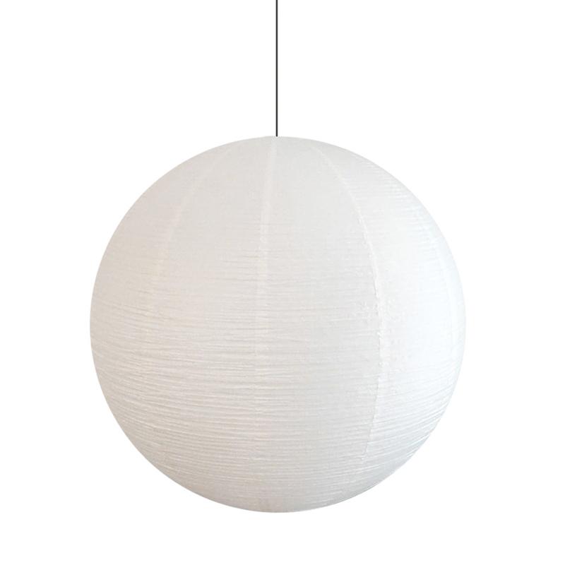 Nordic-inspired handmade paper chandelier shade with decorative round design