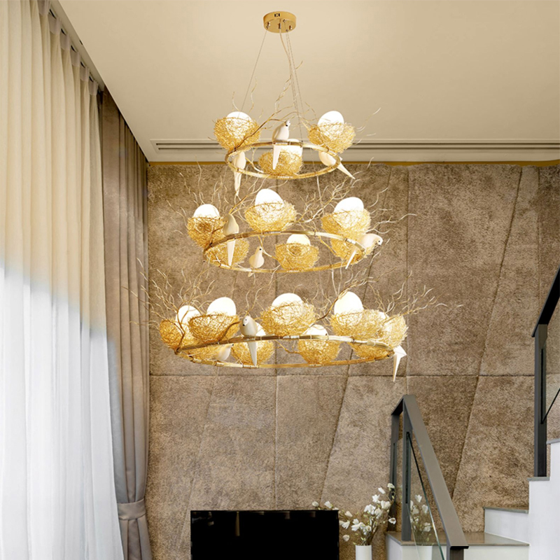 Nordic-inspired industrial chandeliers featuring minimalist round LED designs for modern living and dining spaces