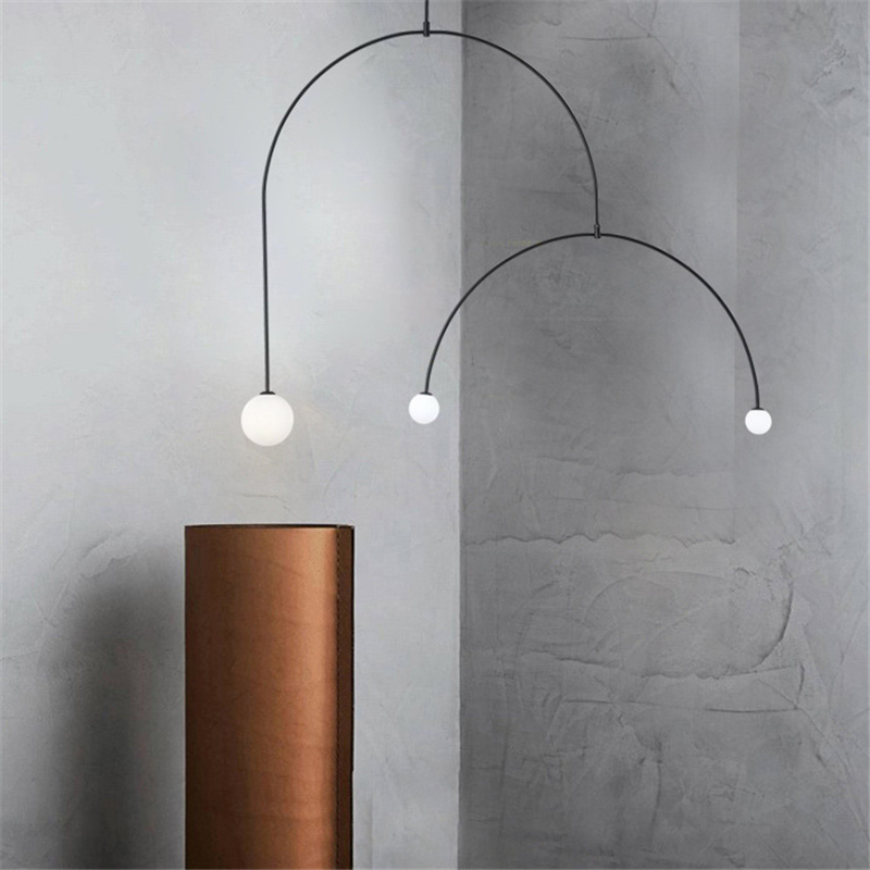 Nordic-inspired iron chandelier with postmodern design for living spaces, bedrooms, or cafes