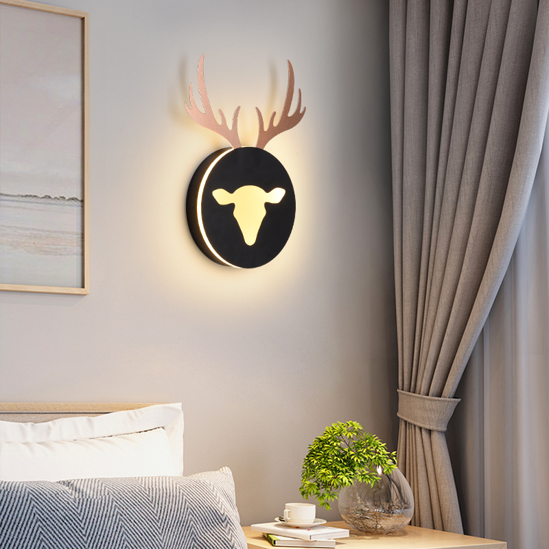 Nordic-inspired LED wall lamps for modern minimalist bedrooms, offering stylish bedside lighting and romantic ambiance in hallways or staircases