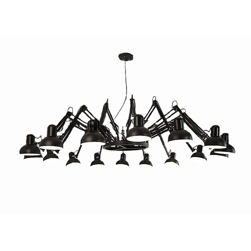 Nordic-inspired living room and dining lamps with American minimalist design, featuring creative ironwork in modern office, restaurant, or vintage industrial spider chandelier lighting