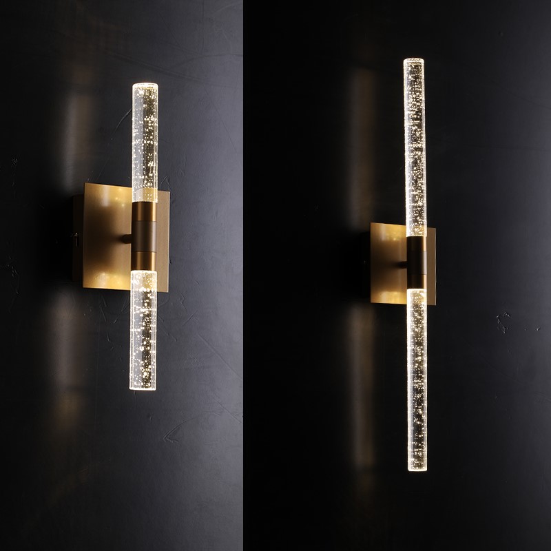 Nordic-inspired minimalist crystal wall sconces for modern living rooms and bedrooms